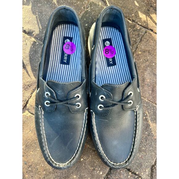 NWT Men's Sperry Topsider 2-eye navy casual boat shoes size 8.5 - Picture 4 of 5